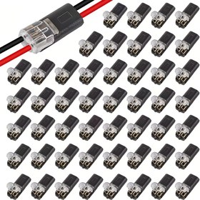 Resim 40 adet CLLICE H-Tipi MiniD2 Kilitli Hızlı Bağlantı Terminali - Bakır Kontaklar, PVC Yalıtımlı, Otomotiv, Endüstriyel ve DIY Elektrik Bağlantıları için Güvenli Kilitleme, Oto Kablolama, Çift Telli Konnektör, Güvenilir İletkenlik, Kompakt Konnektör, Dayanıklı Konnektör, Hızlı Ayırma Konnektörü, Oto Teknisyenler İçin 