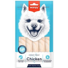 Resim Wanpy Dog Creamy Treat Tavuk Etli Likit Creamy Köpek Ödülü 5Li Paket (5 x 14 Gr) 