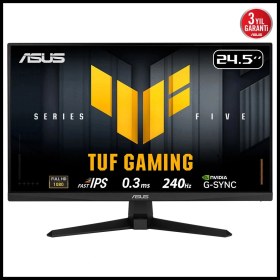 Resim Asus Tuf Gamıng Vg259qm5a 24,5" 0.3ms, 240hz, Full Hd, Dp, 2xhdmı, Hoparlör, Fast Ips Led, Elmb Sync 
