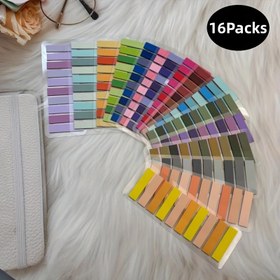 Resim 16 adet (3200 Yaprak) Şeffaf Renk Kodlu İndeks Sekmeleri - Ofis, Okul Planlayıcılar ve Defterler için Kendinden Yapışkanlı Sayfa İşaretleyiciler - 16 Çeşitli Renk, Güçlü Yapıştırıcılı Dayanıklı Kağıt, Not Defteri Organizasyonu | Canlı Renkler | Kaliteli Yapıştırıcı 