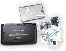 Resim Maitlan Siyah 3DSXL Ekstra Muhafaza Kabukları Muhafaza Dış Kasa Muhafazası Değiştirme, Eski 3DS XL/LL 3DSLL Konsol, Kendin Yap Kapak Plakaları + Düğmeler, Vidalar, Stylus, Pedler, Koruyucu, Çıkartma Komple 