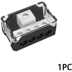 Resim Chuangyinshop 1pc 4 Yollu Araç Ses Topraklama Dağıtım Bloku 0/2/4 Giriş 4/8/10 Çıkış Ağır Hizmet Amplifikatör Güç Splitter 