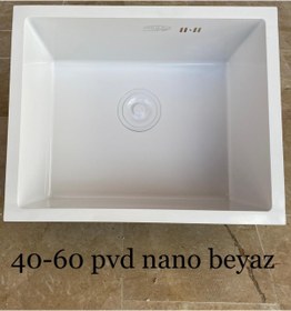 Resim DYSNOX Dys-nox 40x55 Beyaz Nano Kaplamalı Dışı Ses Yalıtımlı Evye 