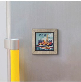 Resim Paris Baskılı Mdf Magnet 7x7 