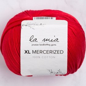 Resim La Mia XL Mercerized Kırmızı El Örgü İpi - 19 - 33762 