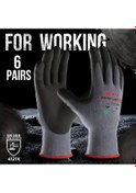 Resim Willowhaven Joısıv 6 Çift Nitril Kaplama Kaymaz Eldiven Bahçe Tamir Günlük İşler 
