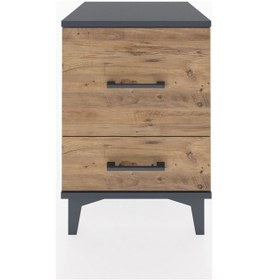 Resim Hyperion Komodin 2 Çekmeceli 44x44x64 Antrasit-çam Antrasit 