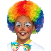 Resim Rengarenk Kıvırcık Afro Peruk Bonus Saç 