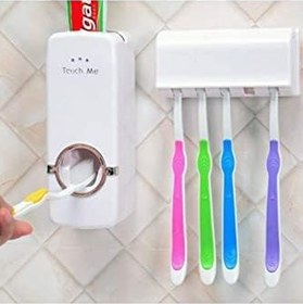 Resim Mobee Otomatik Diş Macunu Sıkacağı 5 Adet Fırçalık Seti 