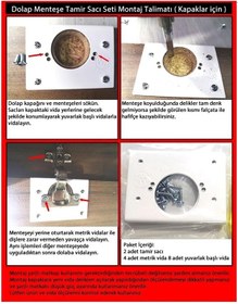 Resim Dolap Menteşe Tamir Sacı Seti Kapak Kısmı Yuva Için 2 Li N11.7150 