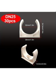 Resim Dashanshop 30 Adet Dayanıklı Pvc U Şekilli Su Hortumu Kelepçesi Dn25 Beyaz 