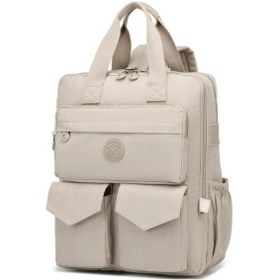 Resim Smart Bags Büyük Boy Krinkıl Kumaş Sırt Çantası-2022-1175 Bej 