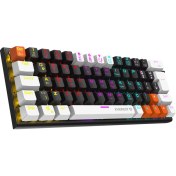 Resim Everest Parley Siyah/beyaz Rainbow Aydınlatmalı Türkçe Q Blue Switch Mekanik Gaming Oyuncu Klavyesi 