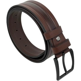 Resim 4.5 Cm. Spor Hakiki Deri Ortası Desenli Model Erkek Kemer Siyah Kahverengi 