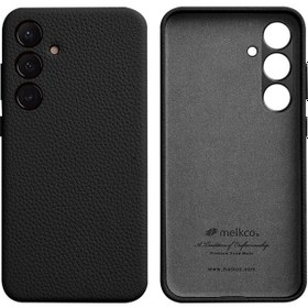 Resim Samsung Galaxy Uyumlu S24 Telefon Kılıfları Çizilmez Hakiki İnek Deri + Pc Kapağı 