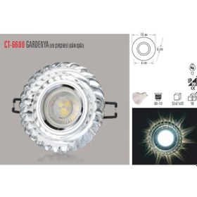Resim Ct-6600 Gardenya Cam Spot (Ampulsuz)Cata 