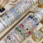 Resim 12 Parça Şık Kadın Cam Boncuklu Bileklik Seti - Çiçek & Kelebek Süslemeli, Kalp ve Yıldız Kolye Uçları - Pastel Renkler ve Çok Renkli Dolaşmayan Esnek Zincir Ayarlanabilir Takılar, Parlak Boncuklarla Günlük ve Parti Takısı Hediye Seti (Sevgililer Günü, Doğum Günleri, Yıl Dönümleri) - Tüm Sezon Giyilebilir 