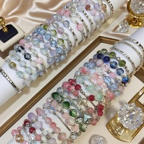 Resim 12 Parça Şık Kadın Cam Boncuklu Bileklik Seti - Çiçek & Kelebek Süslemeli, Kalp ve Yıldız Kolye Uçları - Pastel Renkler ve Çok Renkli Dolaşmayan Esnek Zincir Ayarlanabilir Takılar, Parlak Boncuklarla Günlük ve Parti Takısı Hediye Seti (Sevgililer Günü, Doğum Günleri, Yıl Dönümleri) - Tüm Sezon Giyilebilir 