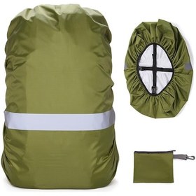 Resim Tenfowee Askeri Yeşil S Boy 35l Çift Kancaklı Yansıtıcı Outdoor Sırt Çantası Yağmurluk - Su Geçirmez 210t Oxford Malzeme İle Montaj, Bisiklet, Yürüyüş İçin Çok Renkli 