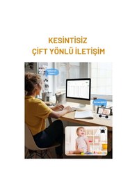 Resim Wearfitpro 4.3 Ips Hd Ekranlı Bebek Monitörü & 360 Derece Gece Görüşlü Kamera İnterkom Ninni Sıcaklık Ölçer 