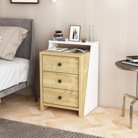 Resim Mobiga Zenit 3 Çekmeceli Komodin Şifonyer 