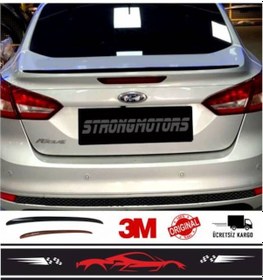 Resim Spoiler Ford Focus 3 - 3.5 - 4 Bagaj Üzeri Çıta Spoiler Pianoblac 