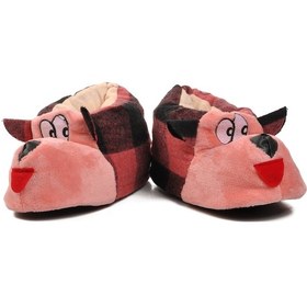 Resim Aspor Pembe Siyah Pembe Kadın Panduf Köpekli Çok Renkli 