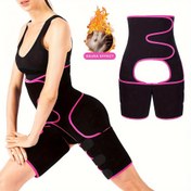 Resim Kadınlar için 3'ü 1 Arada Terleme Bel Eğitici & Uyluk Şekillendirici ve Kalça Kaldırıcı - Vücut İnceltici Fitness Kemeri 