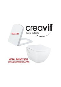 Resim Creavit Tp326 Asma Klozet + Kc3181 Metal Menteşeli Yavaş Kapanır 
