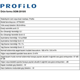Resim Profilo ATT6A361 60 CM Aspiratör Siyah 