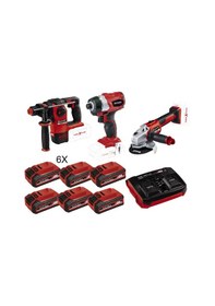 Resim Einhell PLUS1 Sds Matkap Vidalama + Taşlama + Kırıcı Delici + 6 Akülü Set 
