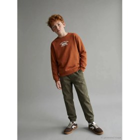 Resim LC Waikiki Lcw Kids Haki Beli Lastikli Erkek Çocuk Jogger Pantolon 