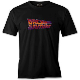 Resim Back to the Future - Logo Siyah Erkek Tshirt - Siyah / M 