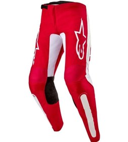 Resim Alpinestars Fluid Lurv Kros Motosiklet Pantolonu Kırmızı Beyaz 