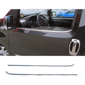 Resim Fiat Fiorino Krom Cam Çıtası 2 Parça P.çelik 2008 Üzeri 
