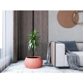 Resim Nuano Consept Trian Serisi Yuvarlak Saksı Koyu Gri 30x20 