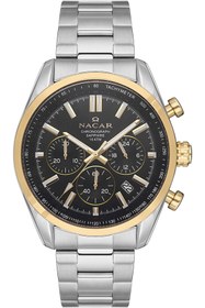 Resim Nacar SAFİR CAM SPOR GÜMÜŞ ERKEK KOL SAATİ NC34-290713-CBM 