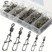 Resim 50 Adet Premium Siyah Demir Balıkçılık Dönerleri - Mükemmel Performans & Dayanıklılık için Çok Yönlü Boyutlar 4#-12# 
