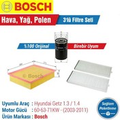 Resim Hyundai Getz 1.3 / 1.4 Bosch Filtre Bakım Seti (2003-2011) 