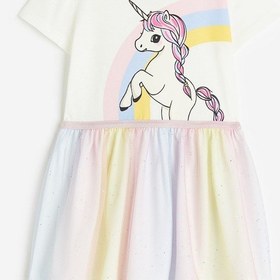 Resim Unicorn Kız Çocuk Tüllü Elbise St08976 Beyaz 