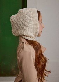 Resim Örme Çocuk Balaclava Bere Taş - Taş / 4-9 Yaş 