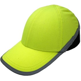 Resim Darbe Emici Şapka Baret Kep Sarı - Reflektörlü 7004 