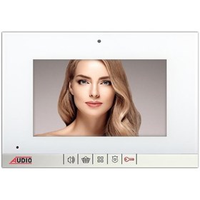 Resim AUDİO 001148 Görüntülü Diafon 7 İnç Mekanik Buton Beyaz Gd-22 