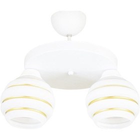 Resim Ikili Özel Şeritli Cam Model Modern Plafonyer Avize V 