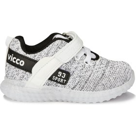 Resim Vicco Alfa Işıklı Unisex Bebe Beyaz Spor Ayakkabı 