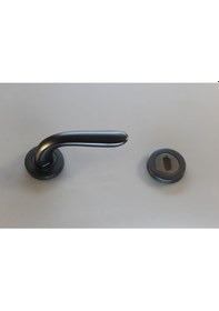 Resim Bora Oda Antrasit Rozetli Kapı Kolu 