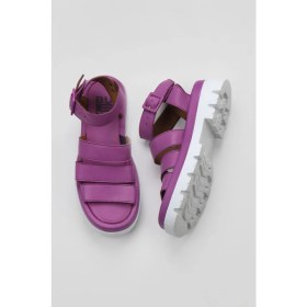 Resim Bueno Shoes Lila Deri Kadın Düz Sandalet 01WU7305 01WU7305 