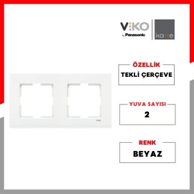 Resim Viko | Karre Priz Çerçeve [ikili, Beyaz] 