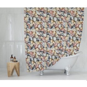 Resim Zethome Tropik Banyo Duş Perdesi 11909 Tek Kanat 1X180X200 Beyaz 