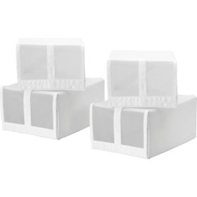 Resim IKEA Skubb 4'lü Ayakkabı Kutusu - BEYAZ 
